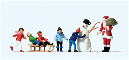 Weihnachtsmann, Kinder, Schne