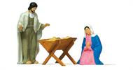 Maria und Josef mit Krippe